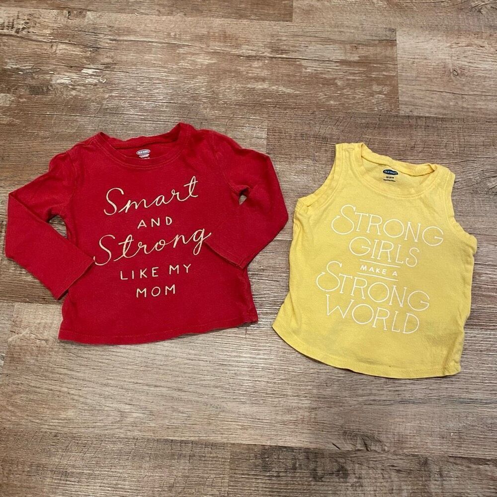 Old Navy Bundle Denim Vest Three Tops 18-24 Months - Picture 4 of 12